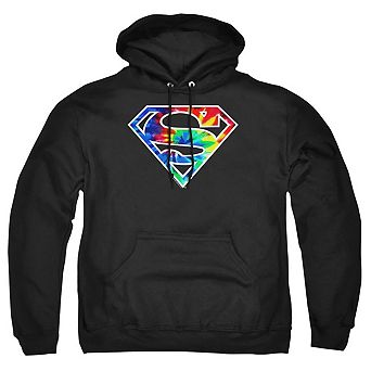 Superman Superman Tie Dye Logo Adult Pull Over Hoodie