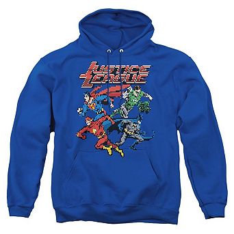 Justice League of America Pixel League Adult Pull Over Hoodie