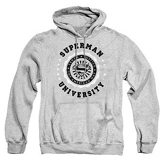 Superman Superman University Adult Pull Over Hoodie