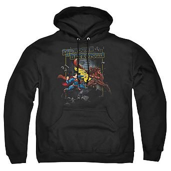 Superman Showdown Adult Pull Over Hoodie