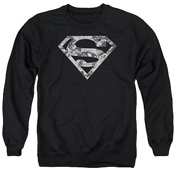 Superman Urban Camo Shield Adult Crewneck Sweatshirt