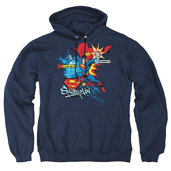 Superman Abilities Adult Pull Over Hoodie