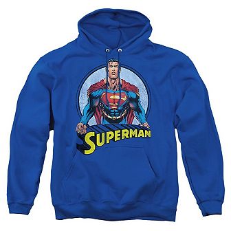 Superman Flying High Again Adult Pull Over Hoodie