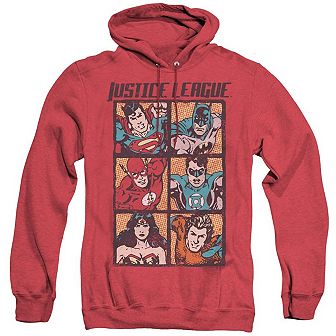 Justice League of America Rough Panels Adult Heather Hoodie