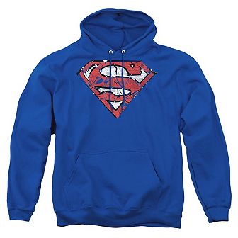 Superman Ripped And Shredded Adult Pull Over Hoodie