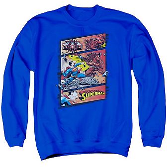 Superman Superman Vs Zod Adult Crewneck Sweatshirt