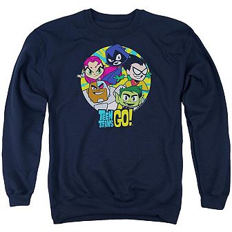 Teen Titans Go Go Go Group Adult Crewneck Sweatshirt