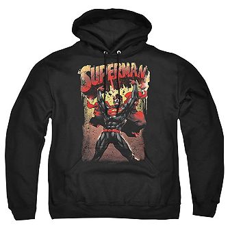 Superman Lift Up Adult Pull Over Hoodie