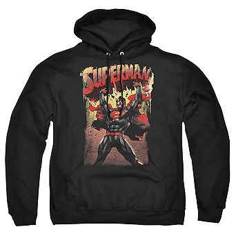 Superman Lift Up Adult Pull Over Hoodie