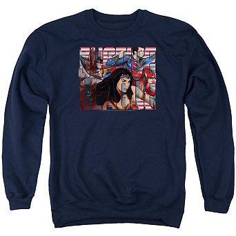 Justice League Movie Rally Adult Crewneck Sweatshirt