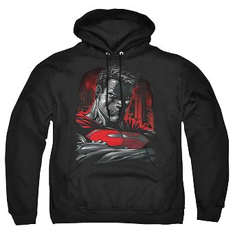 Superman Man Of Steel Adult Pull Over Hoodie