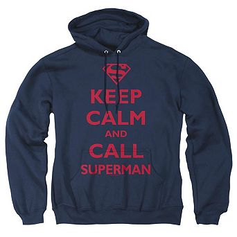 Superman Call Superman Adult Pull Over Hoodie
