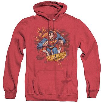 Superman Sorry About The Wall Adult Heather Hoodie