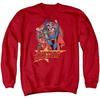 Justice League Of America Raise Your Fist Adult Crewneck Sweatshirt
