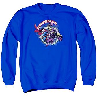 Superman Superman Vs Mongol Adult Crewneck Sweatshirt