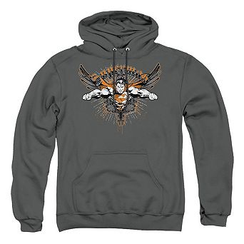 Superman Take Wing Adult Pull Over Hoodie