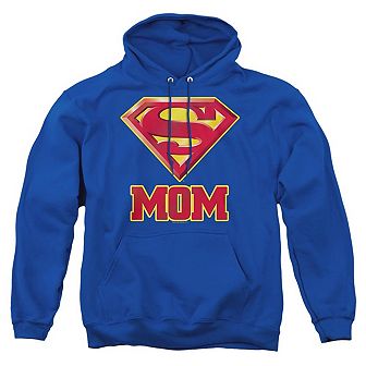 Superman Super Mom Adult Pull Over Hoodie