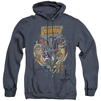 Justice League of America Star Group Adult Heather Hoodie