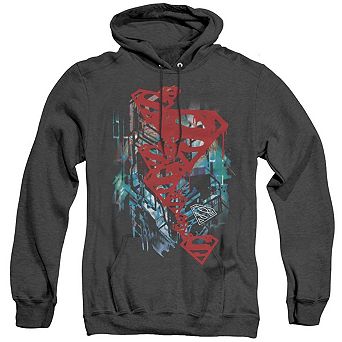 Superman Gritty Adult Heather Hoodie