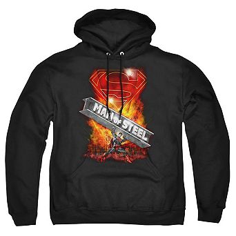 Superman Steel Girder Adult Pull Over Hoodie