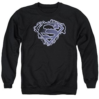 Superman Electric Shield Adult Crewneck Sweatshirt