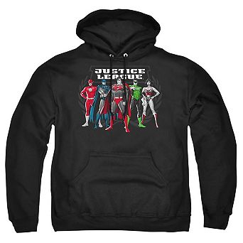 Justice League of America The Big Five Adult Pull Over Hoodie