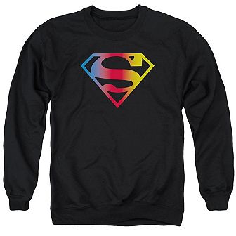Superman Gradient Superman Logo Adult Crewneck Sweatshirt