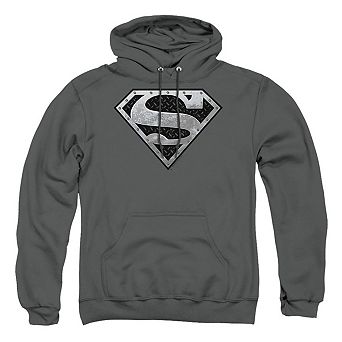 Superman Super Metallic Shield Adult Pull Over Hoodie