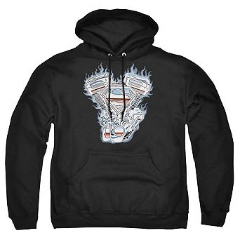 Superman V Twin Logo Adult Pull Over Hoodie