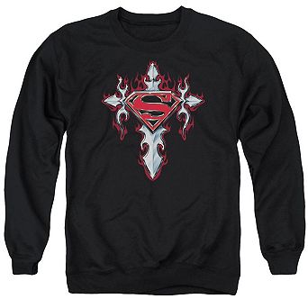 Superman Gothic Steel Logo Adult Crewneck Sweatshirt
