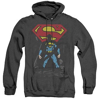 Superman Dark Alley Adult Heather Hoodie