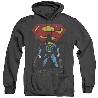 Superman Dark Alley Adult Heather Hoodie