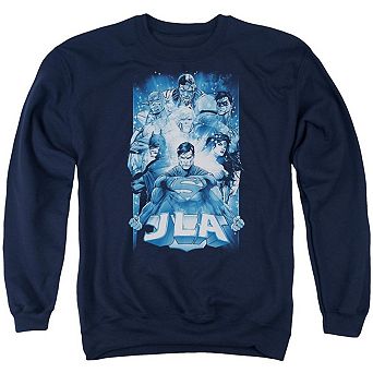 Justice League Of America Burst Adult Crewneck Sweatshirt