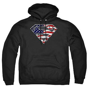 Superman All American Shield Adult Pull Over Hoodie