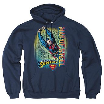 Superman Breakthrough Adult Pull Over Hoodie