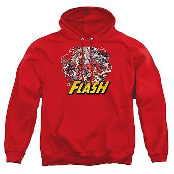 Justice League of America Flash Family Adult Pull Over Hoodie