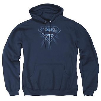 Superman Glowing Shield Adult Pull Over Hoodie