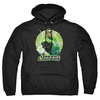 Justice League of America Green Static Adult Pull Over Hoodie
