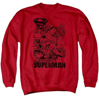 Superman Breaking Chains Adult Crewneck Sweatshirt