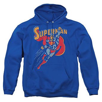 Superman Life Like Action Adult Pull Over Hoodie