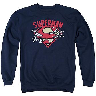 Superman Chain Breaking Adult Crewneck Sweatshirt