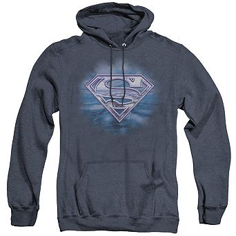 Superman Freedom Of Flight Adult Heather Hoodie