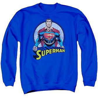 Superman Flying High Again Adult Crewneck Sweatshirt