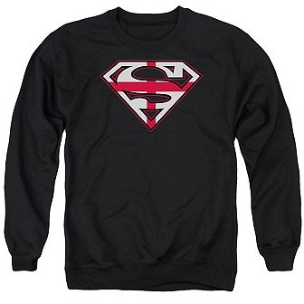 Superman English Shield Adult Crewneck Sweatshirt