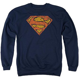 Superman Messy S Adult Crewneck Sweatshirt
