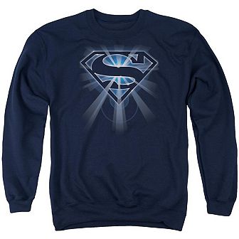 Superman Glowing Shield Adult Crewneck Sweatshirt