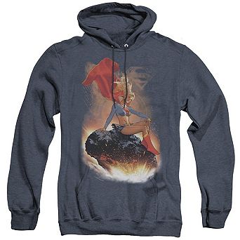Superman Ride It Out Adult Heather Hoodie