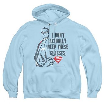 Superman Dont Need Glasses Adult Pull Over Hoodie