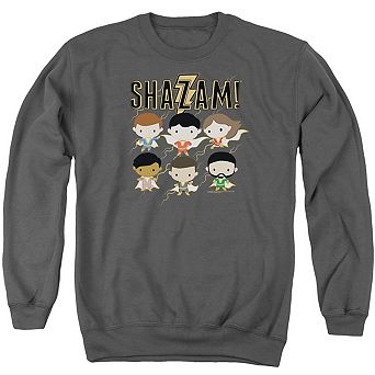 Shazam Movie Chibi Group Adult Crewneck Sweatshirt