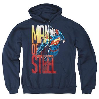 Superman Steel Flight Adult Pull Over Hoodie